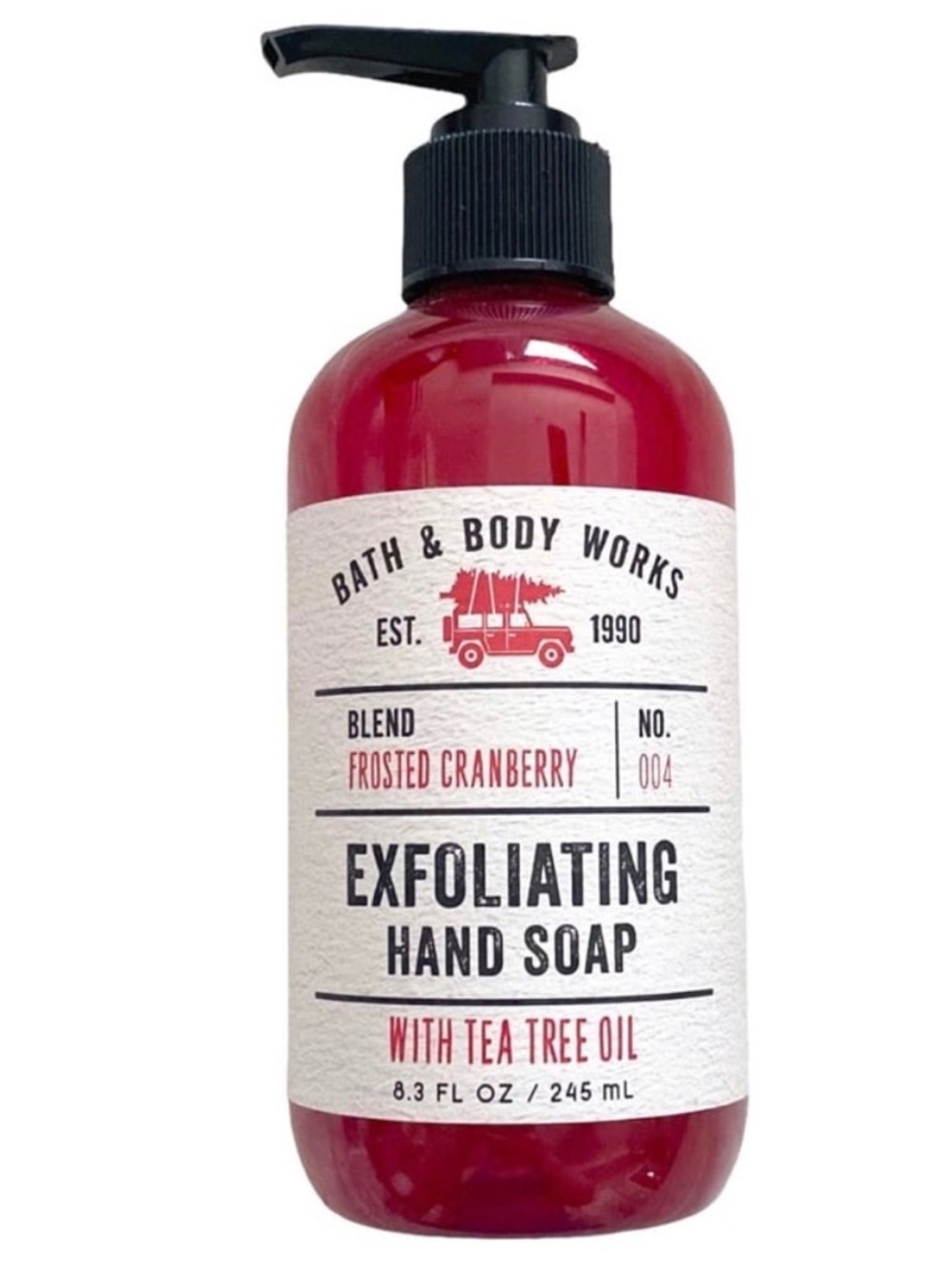 Bath and Body Works Exfoliating Hand Soap with Tea Tree Oil Frosted Cranberry